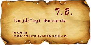 Tarjányi Bernarda névjegykártya